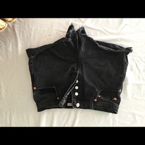 Black denim Levi shorts